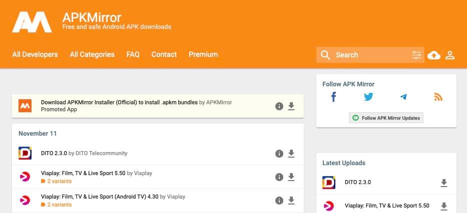 De 5 bedste websteder til sikre Android Apps (APK) downloads 1 APK Mirror