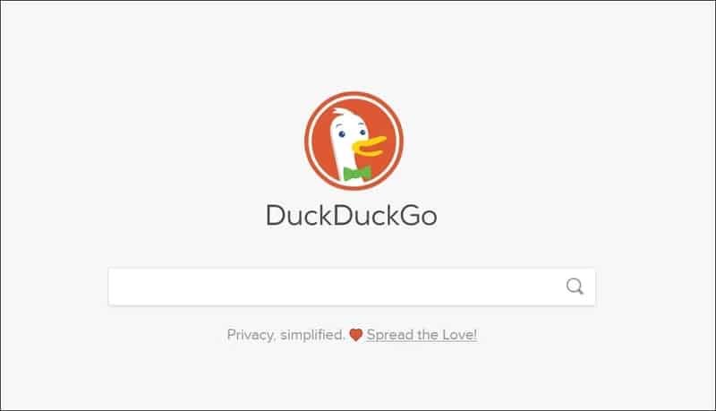 De bedste dark web-websteder, du ikke finder på Google 5 Et skærmbillede af DuckDuckGo-hjemmesiden.