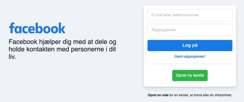 De bedste dark web-websteder, du ikke finder på Google 2 Et skærmbillede af Facebook Dark Web-hjemmesiden.