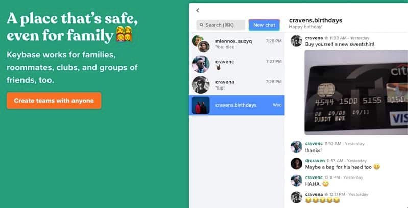 De bedste dark web-websteder, du ikke finder på Google 7 Et skærmbillede af Keybase-hjemmesiden.