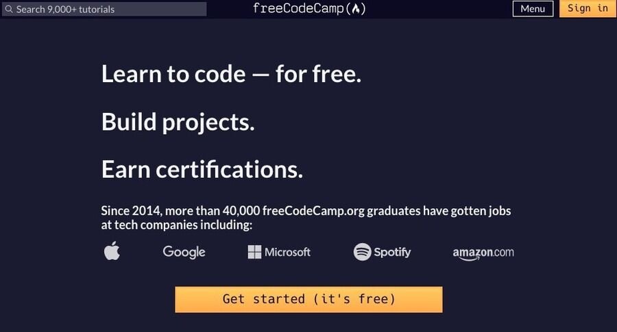 Freecodecamp - Websted