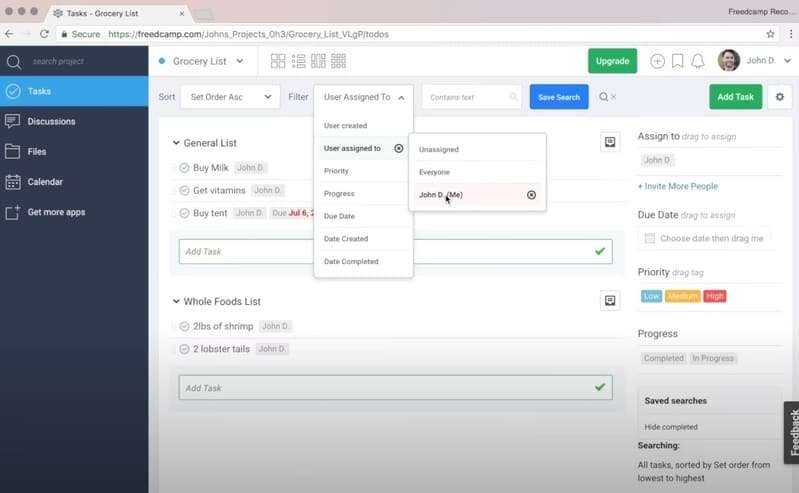 5 gratis apps til personlige opgavetavler, der gør det muligt at visualisere dine to-do-lister 4 Freedcamp