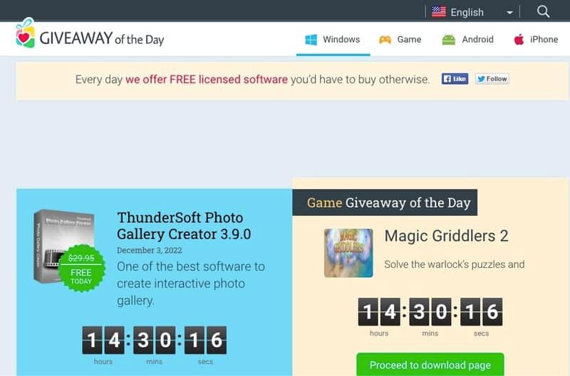 Sådan downloader du hvad som helst på nettet helt gratis: 12 tips og værktøjer 11 Giveaway of the day