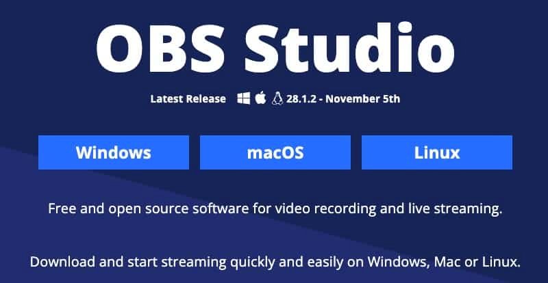 Sådan downloader du enhver video fra internettet: 18 gratis metoder 17 Open Broadcaster Software screenshot