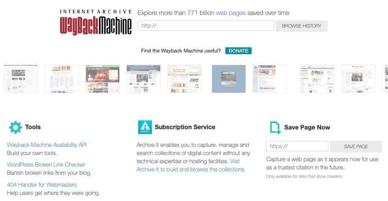 Sådan downloader du hvad som helst på nettet helt gratis: 12 tips og værktøjer 3 Wayback Machine