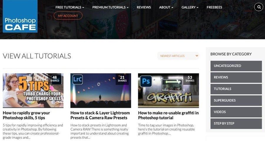 10 gratis websteder, der gør dig til en Photoshop Ninja 6 Photoshop Cafe