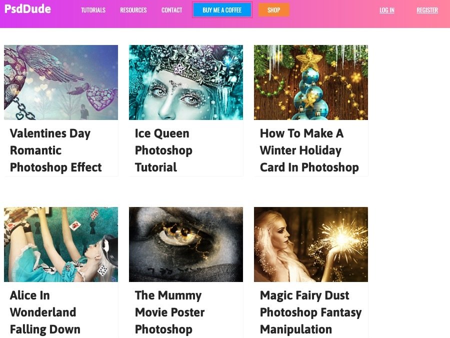 10 gratis websteder, der gør dig til en Photoshop Ninja 4 PSD Dude