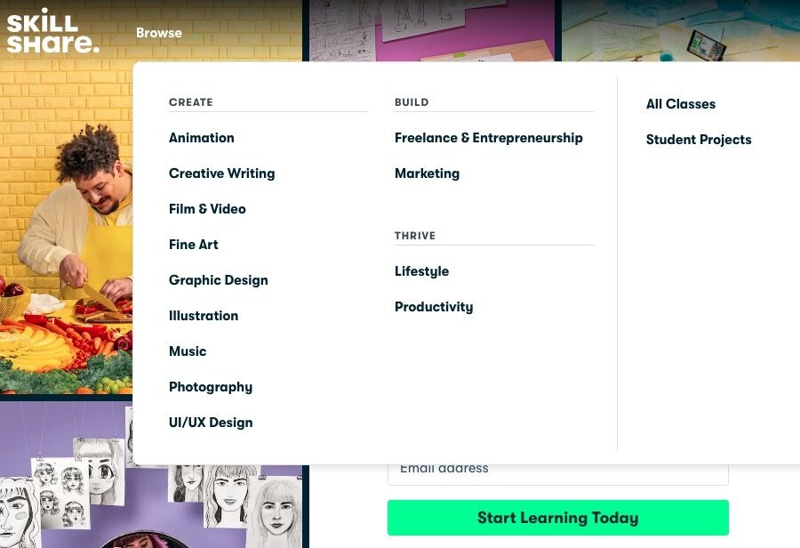 Sådan udforsker du Skillshare