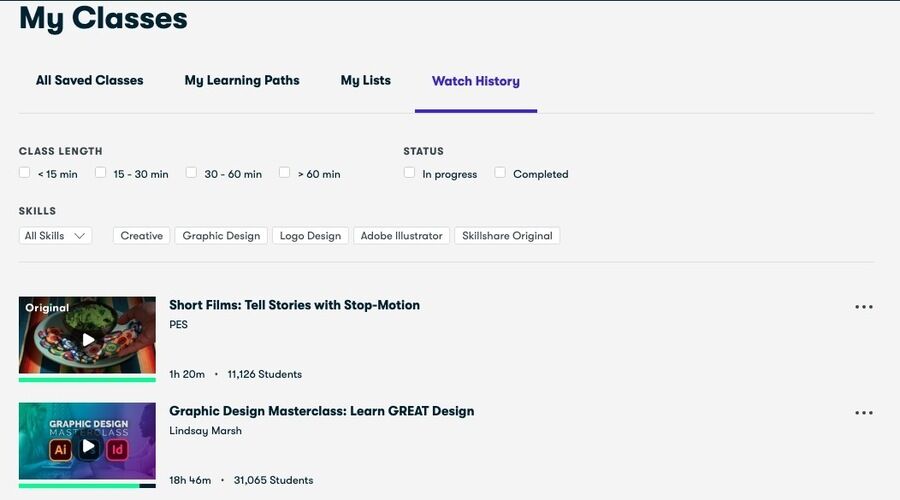 Skillshare My Classes
