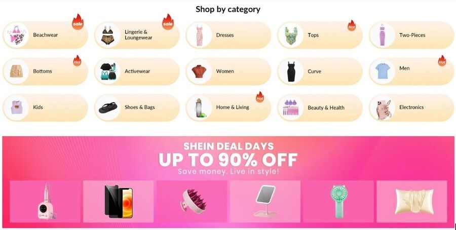 Shein website