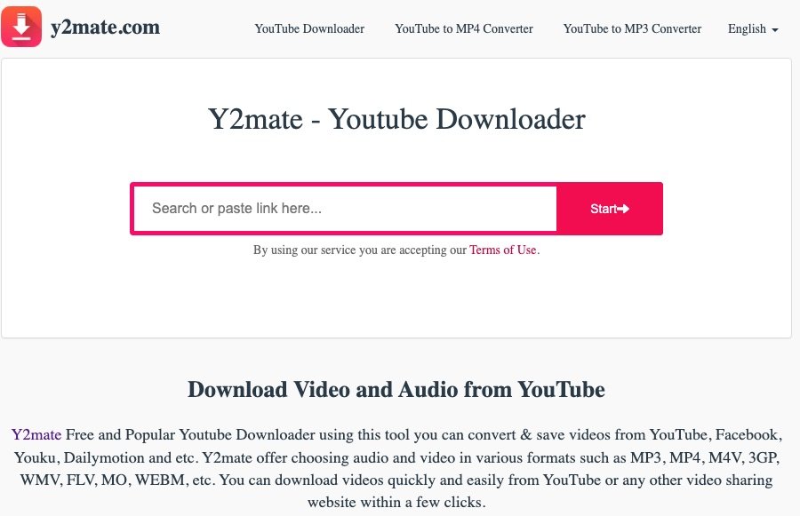 Sådan downloader du enhver video fra internettet: 18 gratis metoder 6 Y2Mate screenshot
