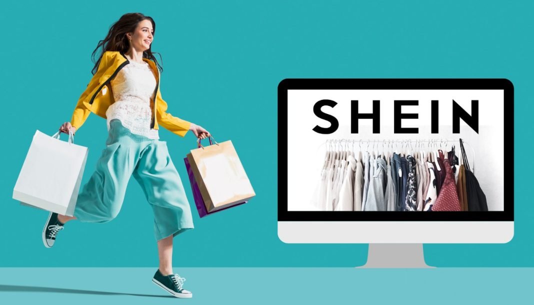 shein-shopping Glad pige med varer - Shein shopping collage
