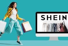 Er Shein legitim og sikker at handle hos? Glad pige med varer - Shein shopping collage