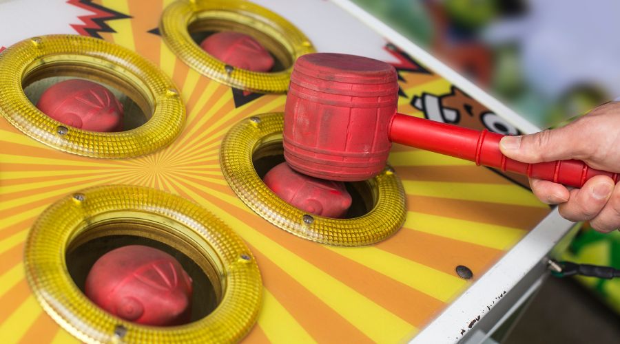 Et whack-a-mole spil 