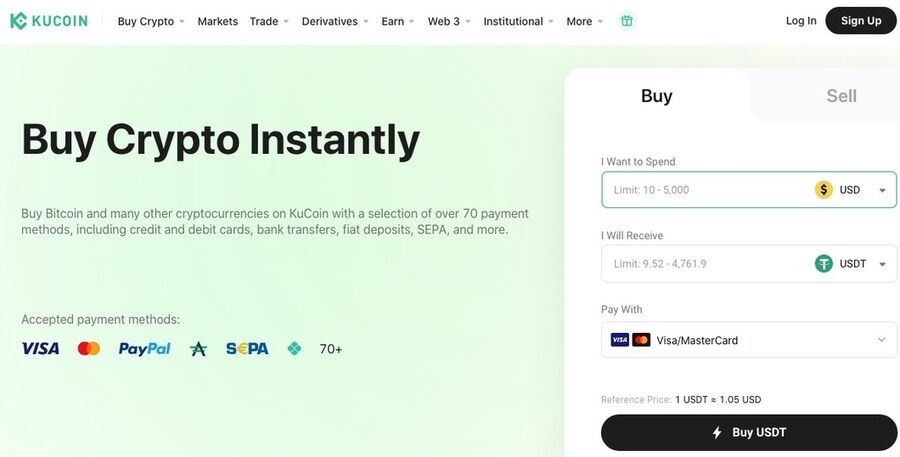 De 10 bedste kryptobørser med de laveste gebyrer 8 Et skærmbillede af kucoin hjemmesiden
