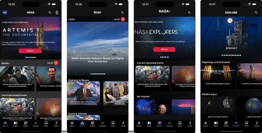 Sådan får du gratis adgang til NASA's nye streamingtjeneste og udforsker rummet 1 Skærmbillede af NASA+ appen på App Store