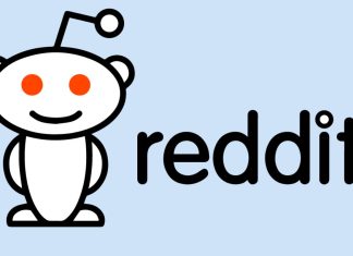 Reddit-logo på en lyseblå baggrund