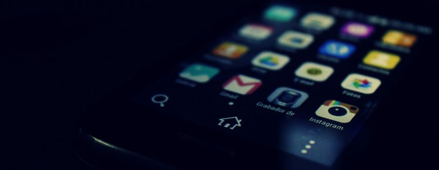 Android-skærm med ikoner