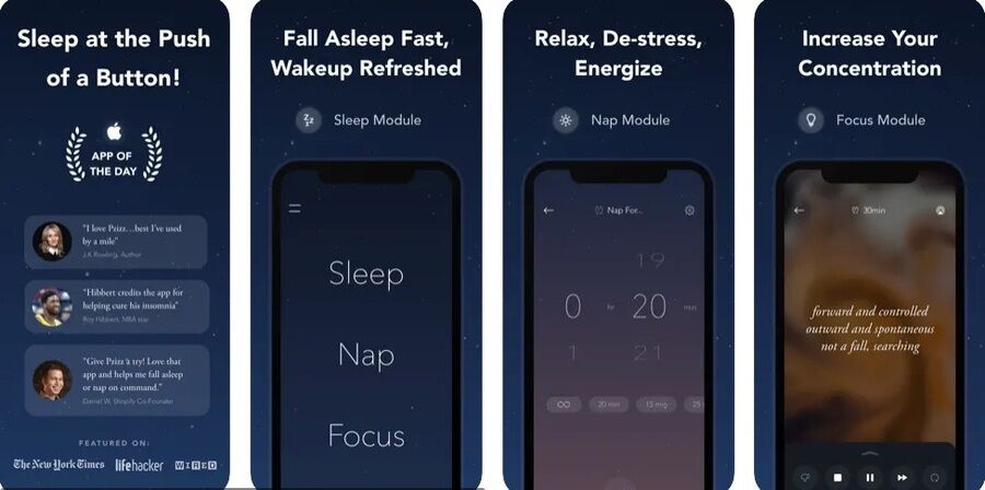 De 7 bedste gratis søvn-apps, der hjælper dig med at falde i søvn 1 Skærmbillede af Pzizz-appen