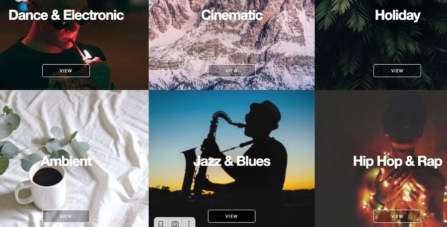 Skærmbillede af audiolibrary hjemmeside