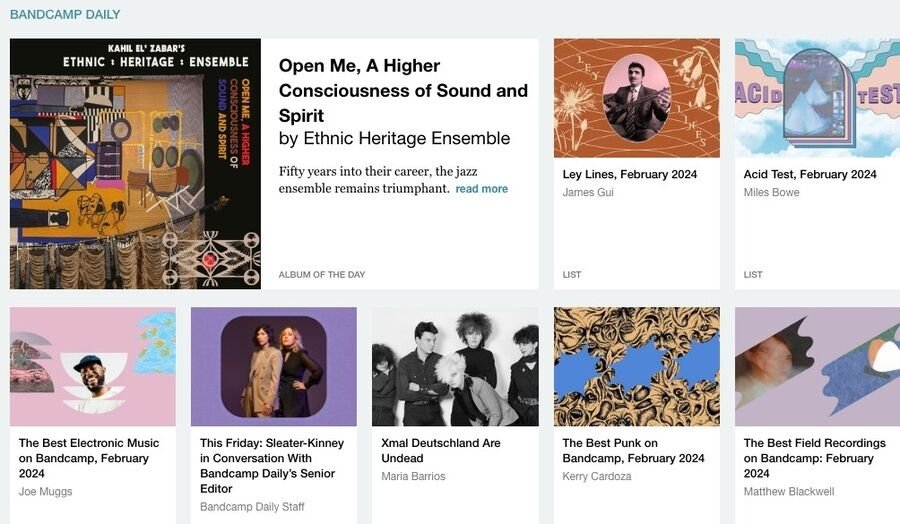 Betaler du for at streame musik? 6 gratis alternativer, der er værd at tjekke ud 5 Skærmbillede af Bandcamp hjemmeside