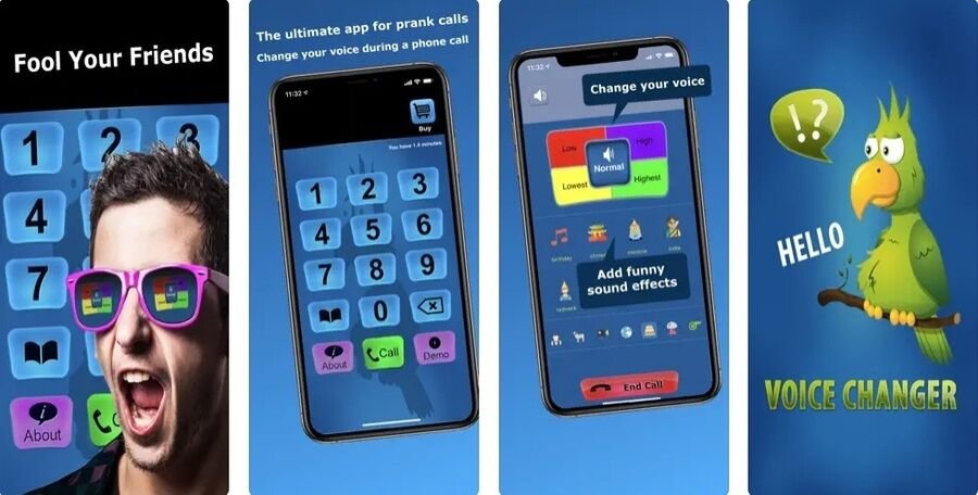 Skærmbilleder af Call Voice Changer -appen