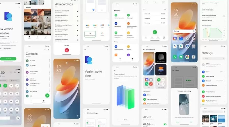 Hvad er et Android Skin? Hvordan ændrer telefonproducenterne Stock Android? 7 Skærmbillede af Oppo ColorOS -brugerfladen