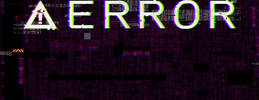 6 måder, hvorpå du kan miste dine penge ved at bruge kryptobørser, og hvordan du undgår dem 4 Der står ERROR med hvide bogstaver på en slidt baggrund