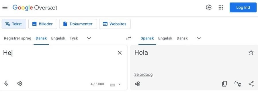 De 11 bedste online oversættere, du kan bruge i den virkelige verden 1 Skærmbillede af google translate hjemmeside