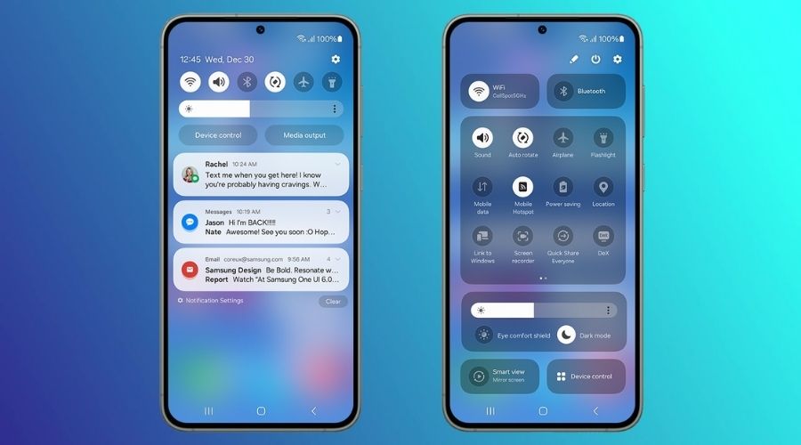 Hvad er et Android Skin? Hvordan ændrer telefonproducenterne Stock Android? 3 Skærmbillede af Samsung One UI -brugerfladen