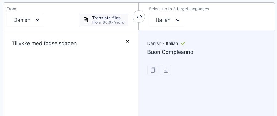 De 11 bedste online oversættere, du kan bruge i den virkelige verden 4 Skærmbillede af translate.com hjemmeside