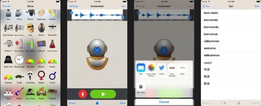 Skærmbilleder af Voice Changer Plus-appen
