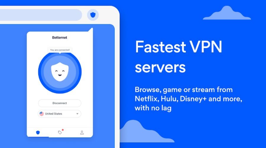 De 10 bedste gratis VPN-udvidelser til Google Chrome 4 Skærmbillede af Betternet-plugin fra Chrome Webshop