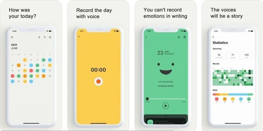 5 lydjournal-apps til at gøre din velfærdsjournal lettere 1 Skærmbilleder af Murmur-appen