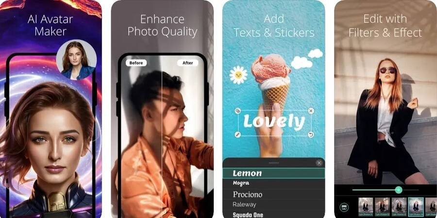 De 9 bedste gratis fotoredigeringsapps til Android og iPhone 3 Skærmbilleder af PhotoDirector-appen