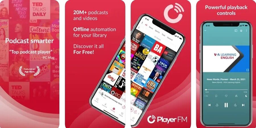 8 gratis apps, du kan bruge til at lytte til dine yndlingspodcasts 6 Skærmbilleder af Player FM-programmet