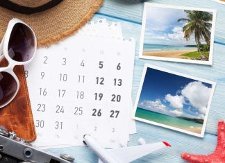 En fotocollage om emnet rejseplanlægning