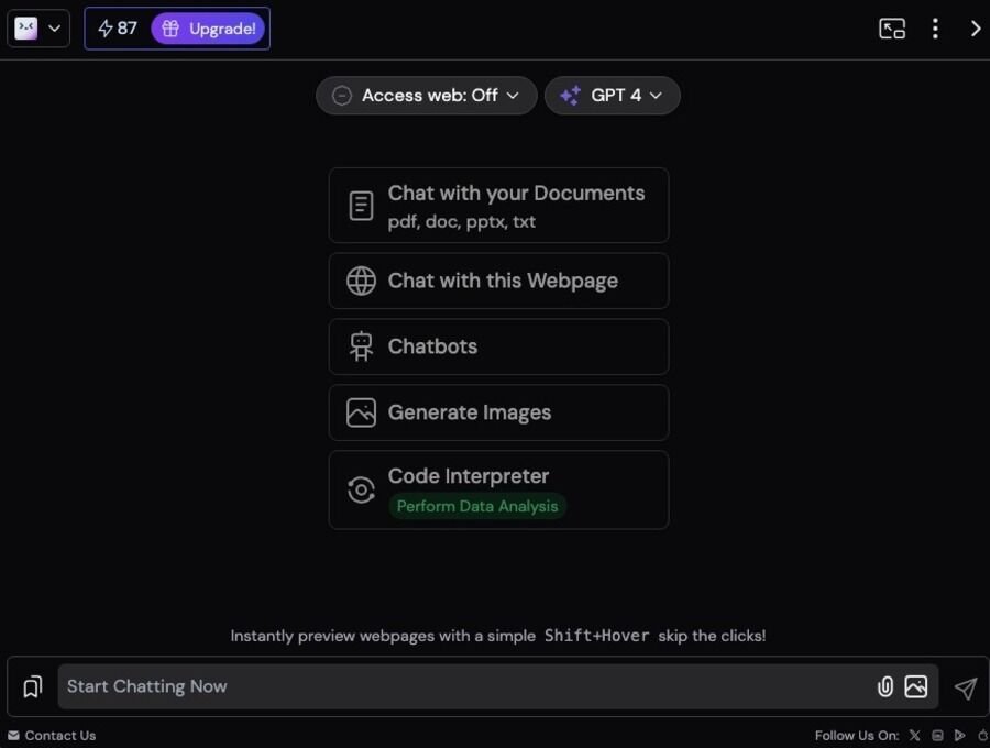 4 måder at få gratis adgang til GPT-4 4 Skærmbillede af Merlin AI-plugin til Chrome-browseren, gratis gpt4-adgang