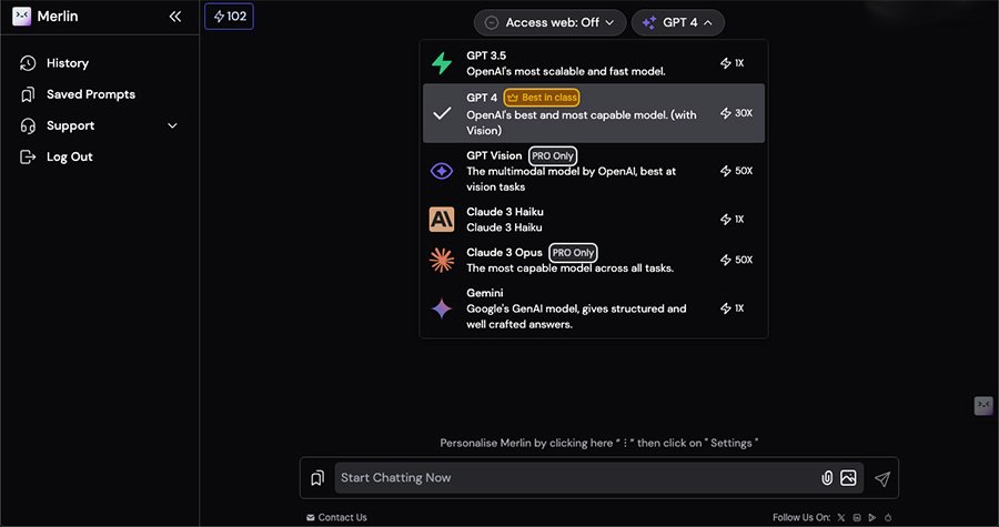 4 måder at få gratis adgang til GPT-4 5 Skærmbillede af Merlin AI-plugin til Chrome-browseren