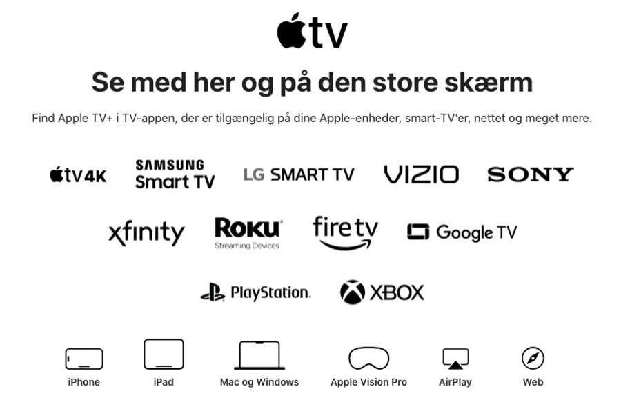 9 gode grunde til, at du skal abonnere på Apple TV+ 2 Skærmbillede af Apple TV+ hjemmeside, alle de måder, du kan se Apple TV+ på