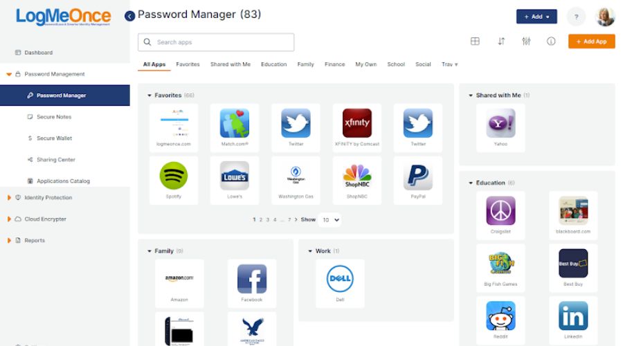 Skærmbillede af LogMeOnce Password Manager 