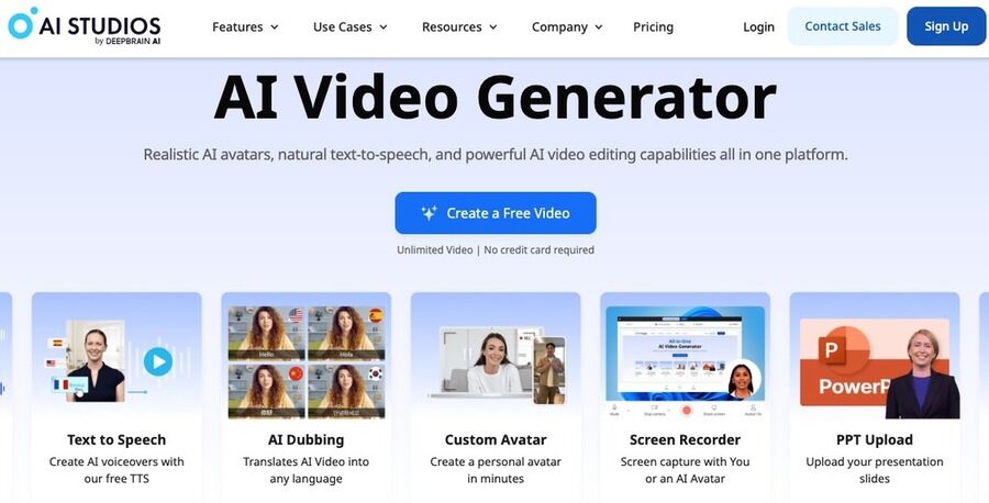 Et skærmbillede af AI Studios -hjemmesiden.