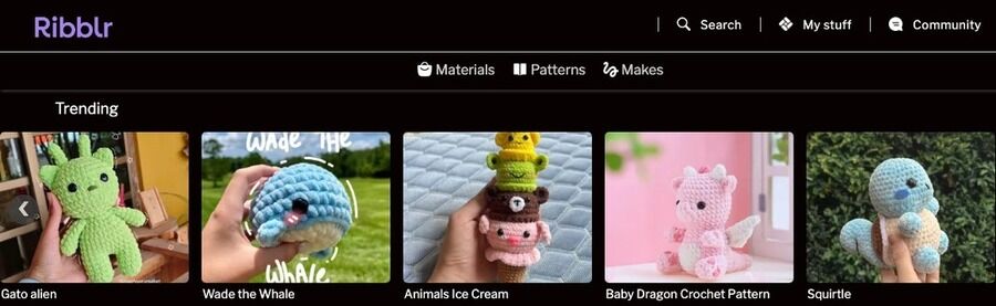 Et skærmbillede af Ribblr  - hjemmesiden.